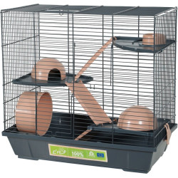 animallparadise Hamster Cage 50 triplex, 51 x 27 x height 48 cm, pink for Hamster Cage