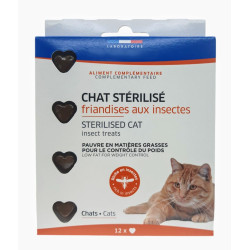 animallparadise Hartvormige insectensnoepjes x 12 voor gesteriliseerde katten Kattensnoepjes