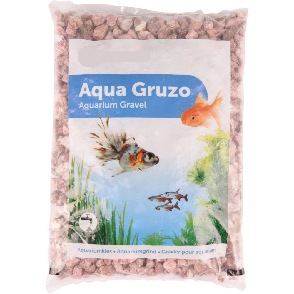 Sols, substrats Gravier Gruzo rose 900 gr pour aquarium.