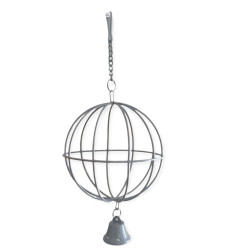 animallparadise Grey hay ball, ø 10cm to hang for rodents. Food rack