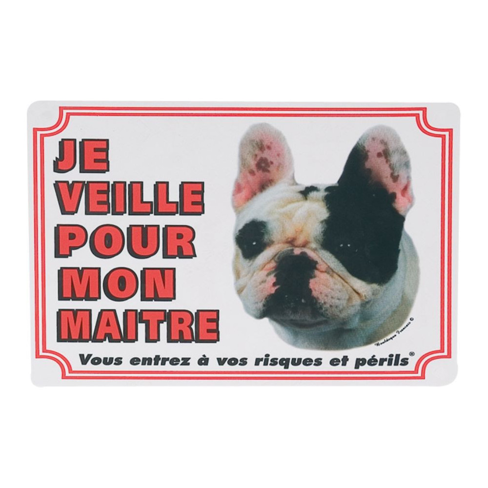 animallparadise Cartel de la puerta del bulldog francés Panel