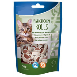 animallparadise copy of friandise rouleaux poulet/colin 50 gr. friandise pour chat Friandise chat