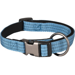 Flamingo Jannu collar blue adjustable from 55 to 75 cm 38 mm size XXL for dog Nylon collar