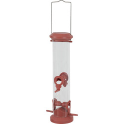 animallparadise Seed silo feeder, terra red, height 42 cm for birds Seed feeder