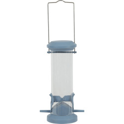 animallparadise Seed silo feeder, 2 blue perches, for birds Seed feeder