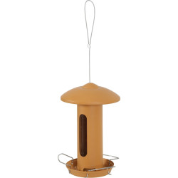 animallparadise Solo-Futterhaus Metall orange Gesamthöhe 44 cm für Vögel Futterstelle für Samen