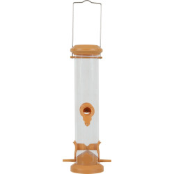 animallparadise Futtersilo für Vögel, orange, Höhe 42 cm Futterstelle für Samen