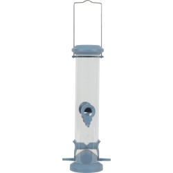 animallparadise Alimentador de silo de sementes, azul, altura 42 cm para aves Alimentador de sementes