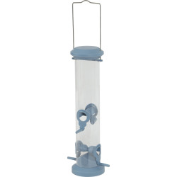 animallparadise Seed silo feeder, blue, height 42 cm for birds Seed feeder
