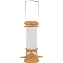 animallparadise Seed silo feeder, 2 orange perches, for birds Seed feeder