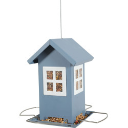 animallparadise Niebieski karmnik dla ptaków z 4 okienkami, na nasiona dla ptaków. Mangeoire à graines