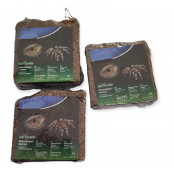 animallparadise 2 liters X3 of compressed coconut fiber reptiles and amphibians. Substrates