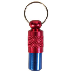animallparadise Rote und blaue Adressröhrchen für Halsbänder Tür Adresse