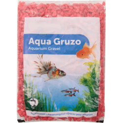 animallparadise Cascalho vermelho néon brilhante 1 kg de aquário Solos, substratos
