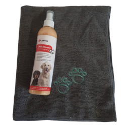 animallparadise Macadamia Coat Care Spray 300 ml e toalha em microfibra para cães Champô