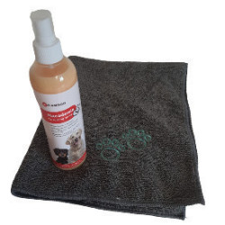 animallparadise Macadamia Fellpflegespray 300 ml und Mikrofasertuch für Hunde Shampoo