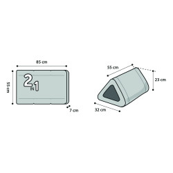 Couchage Tunnel 32 x 55 x 23 cm tunnel en triangle Snoozzy 2 en 1 pour chat