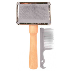 animallparadise A soft brush 6 x 12 cm with small comb, for cats and dogs. Brush