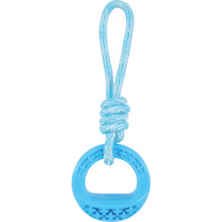 animallparadise Rond TPR en touw speeltje, blauw Samba, voor honden Kauwspeelgoed voor honden