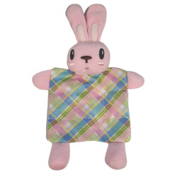 animallparadise PUPPY XS Plaid pink plush toy. 24 cm. for puppies. Plush for dog