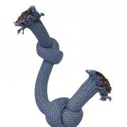 animallparadise COSMIC-Seil mit 2 Knoten, Größe ø 3 cm x 35 cm, Hundespielzeug. Seilspiele für Hunde