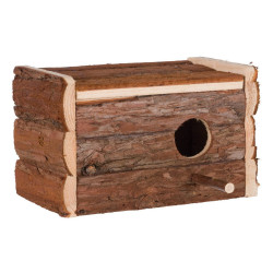animallparadise Caja nido de madera para periquitos 21 × 13 × 12 cm - ø 3,8 cm Casa de pájaros