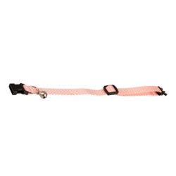 animallparadise Halsband, verstellbar von 19 bis 30 cm. Farbe: hellrosa mit Glöckchen. für Katzen Halsband