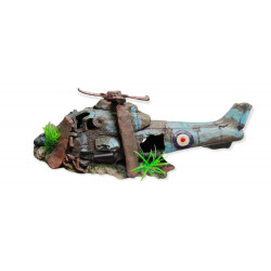 animallparadise Helicóptero AZUR, 38,5 x 13 x 15 cm, decoración de acuarios. Decoración y otros