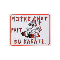 animallparadise Portalschild Katze Karate. Katze. Sicherheit