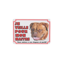 animallparadise Znak bramy dla psów Dogue de Bordeaux. Panneau
