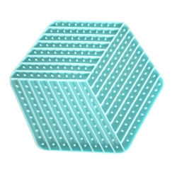 Gamelle et tapis anti glouton gamelle Assiette à lécher hexagonal, pour chien couleur aléatoire