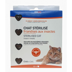 animallparadise Insektenleckerli Herzform x 12 für sterilisierte Katzen Leckerbissen Katze