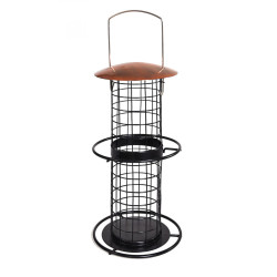 animallparadise Alimentador de bolas de cobre de 35 cm de altura, para aves suporte de bola ou almofada de lubrificação