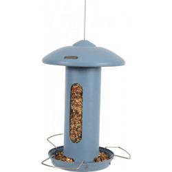 animallparadise Alimentador de pássaros solo de metal azul H total 44 cm Alimentador de sementes