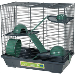 animallparadise Cage 50 triplex Hamster, 51 x 27 x height 48 cm, green for Hamster Cage