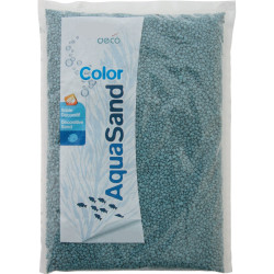 animallparadise Decoratiezand 2-3 mm aqua Zand neon blauw 1 kg voor aquaria. Bodems, substraten