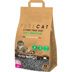 animallparadise Ninhada de gatos pellets comprimidos feitos de papel 100% reciclado, 5 litros Ninhada