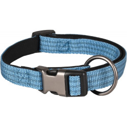 Flamingo Jannu collar blue adjustable from 55 to 75 cm 38 mm size XXL for dog Nylon collar