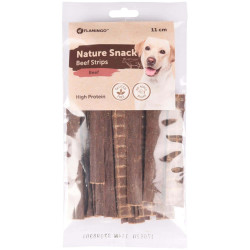 Flamingo Natural beef candy strips of 11 cm. 100 g. Dog treat