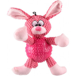 Flamingo Dog toy. Pink BESS rabbit. length 28 cm approx. Chew toys for dogs