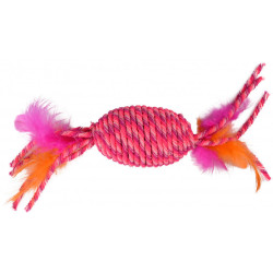 Flamingo roze BIBI-rol 29 cm. Kattenspeelgoed. Spelletjes