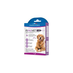 Francodex 4 anti-vlooienpipetten fiprovet duo voor kleine honden 20 tot 40 kg Pipetten voor bestrijdingsmiddelen