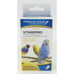Complément alimentaire Vitarepro 15 ml Aliment complémentaire pour oiseaux de cage et de volière
