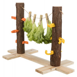Trixie Duo tronc d'arbre pour aliments. 53 x 34 x 25 cm. pour lapins. Voedselautomaat