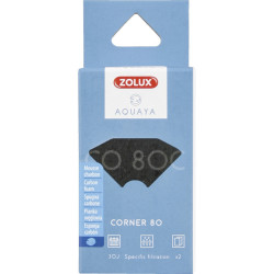 zolux Filtro per pompa ad angolo 80, filtro CO 80 C schiuma di carbonio x 2. per acquario. Supporti filtranti, accessori