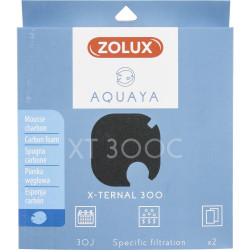 zolux Filter für Pumpe x-ternal 300, Filter XT 300 C Schaumstoffkohle x 2. für Aquarium. Filtermassen, Zubehör