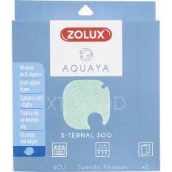zolux Filtro per pompa x-terna 300, filtro XT 300 D schiuma antialghe x 2. per acquario. Supporti filtranti, accessori