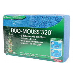 zolux Duo de espuma 320. 2 espumas de filtración de acuario. Medios filtrantes, accesorios