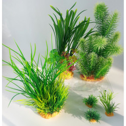 zolux Déco plantkit idro n°3. plantes artificielles. 6 pieces. H 28 cm. décoration d'aquarium. Décoration et autre