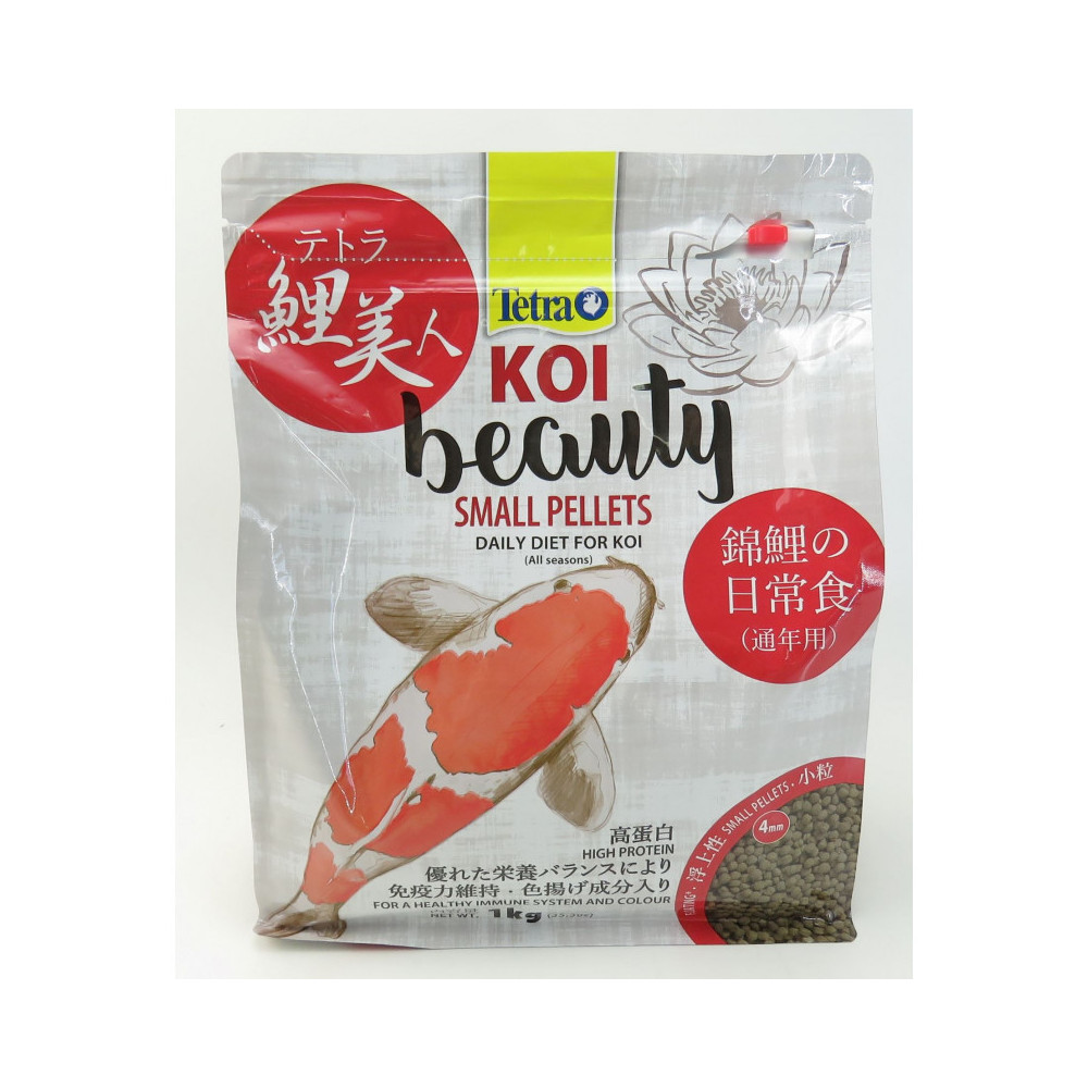 Nourriture poisson Tetra koi beauty small 1kg nourriture pour koi granule de 4mm